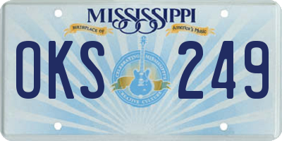 MS license plate OKS249