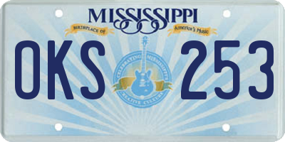 MS license plate OKS253