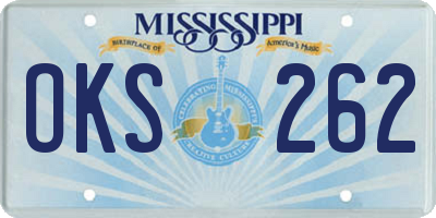 MS license plate OKS262