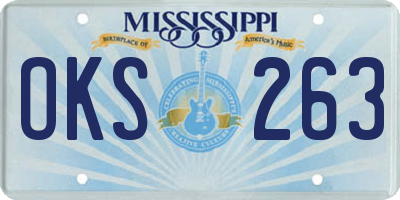 MS license plate OKS263