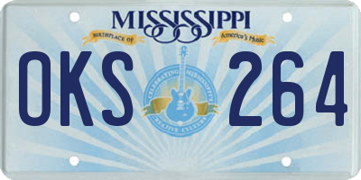 MS license plate OKS264