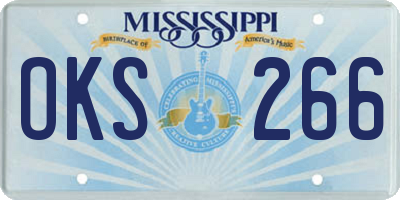 MS license plate OKS266