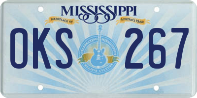 MS license plate OKS267