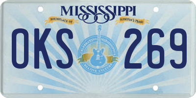 MS license plate OKS269
