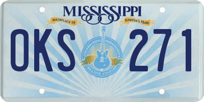 MS license plate OKS271