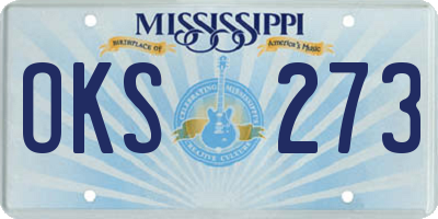 MS license plate OKS273