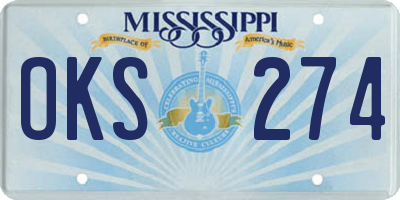 MS license plate OKS274