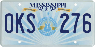 MS license plate OKS276