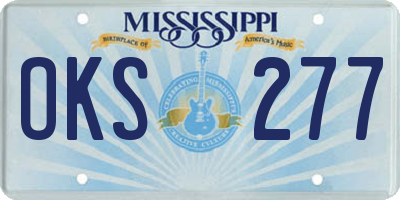 MS license plate OKS277
