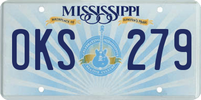 MS license plate OKS279
