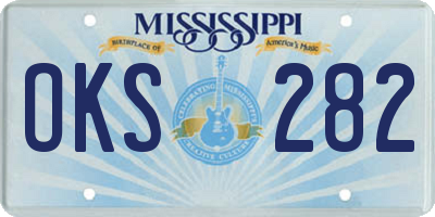 MS license plate OKS282