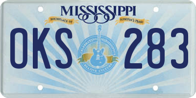 MS license plate OKS283