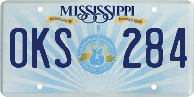 MS license plate OKS284