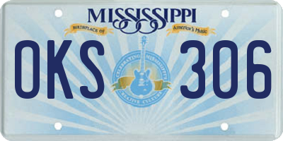 MS license plate OKS306