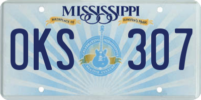 MS license plate OKS307