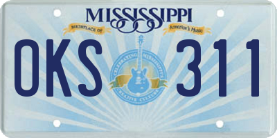 MS license plate OKS311