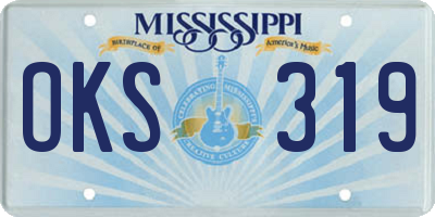 MS license plate OKS319