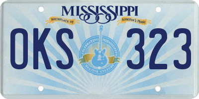 MS license plate OKS323