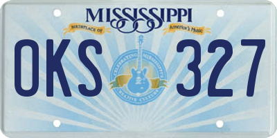 MS license plate OKS327