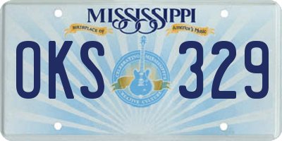 MS license plate OKS329