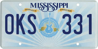 MS license plate OKS331