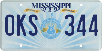 MS license plate OKS344