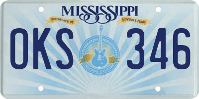 MS license plate OKS346