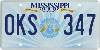 MS license plate OKS347