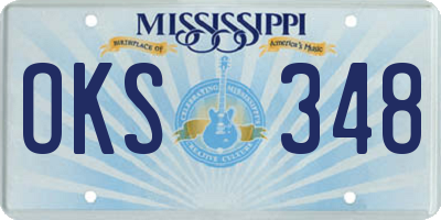 MS license plate OKS348