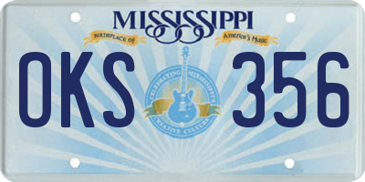 MS license plate OKS356