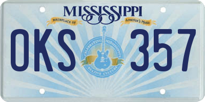MS license plate OKS357