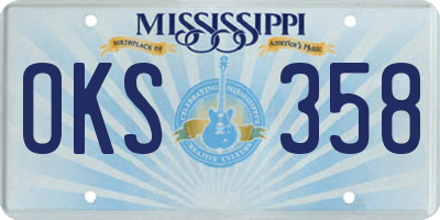 MS license plate OKS358