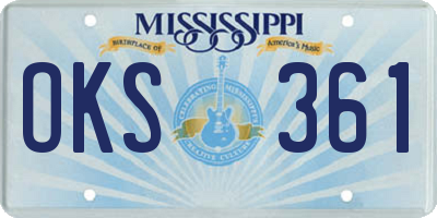 MS license plate OKS361