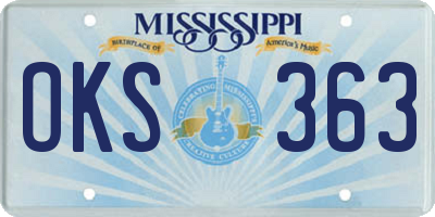 MS license plate OKS363
