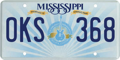 MS license plate OKS368