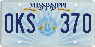 MS license plate OKS370