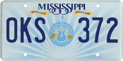 MS license plate OKS372