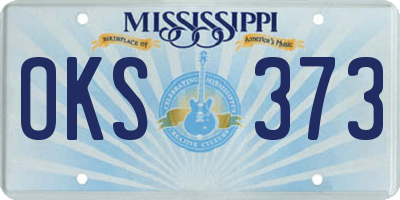 MS license plate OKS373