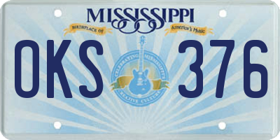 MS license plate OKS376