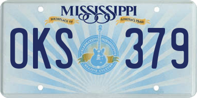 MS license plate OKS379