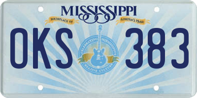 MS license plate OKS383