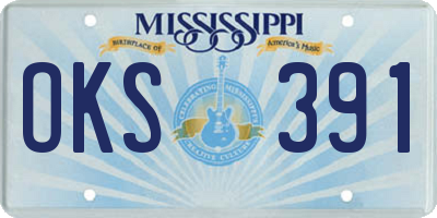 MS license plate OKS391