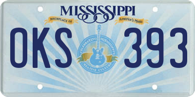MS license plate OKS393