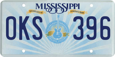 MS license plate OKS396