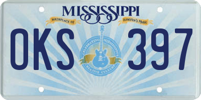 MS license plate OKS397