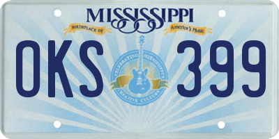 MS license plate OKS399