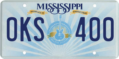 MS license plate OKS400