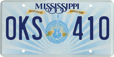 MS license plate OKS410