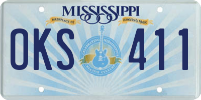 MS license plate OKS411