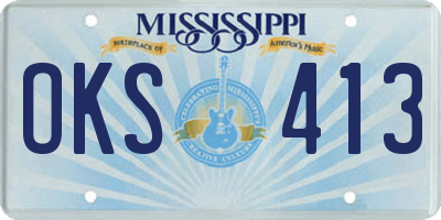 MS license plate OKS413